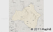 Shaded Relief 3D Map of Andulo, semi-desaturated