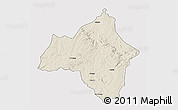 Shaded Relief 3D Map of Andulo, single color outside