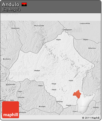 Silver Style 3D Map of Andulo