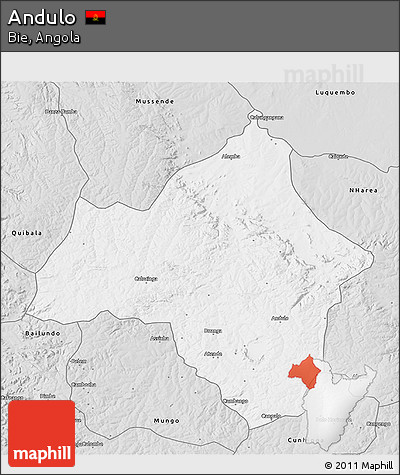 Silver Style 3D Map of Andulo