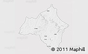 Silver Style 3D Map of Andulo, single color outside