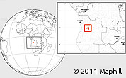 Blank Location Map of Andulo, within the entire country