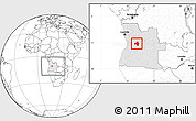 Blank Location Map of Andulo, highlighted country, within the entire country