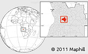 Blank Location Map of Andulo, highlighted country