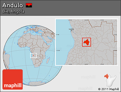 Gray Location Map of Andulo