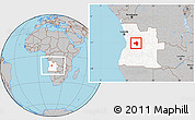 Gray Location Map of Andulo, highlighted country, within the entire country