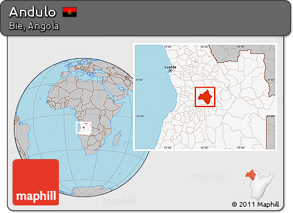 Gray Location Map of Andulo, highlighted country