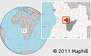 Gray Location Map of Andulo, highlighted country, highlighted parent region