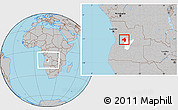 Gray Location Map of Andulo, highlighted parent region, within the entire country