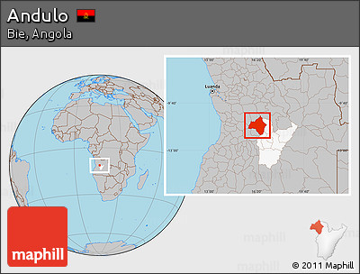 Gray Location Map of Andulo, highlighted parent region