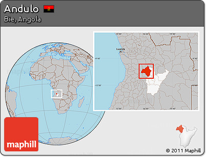 Gray Location Map of Andulo, highlighted parent region