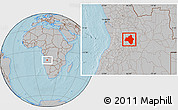 Gray Location Map of Andulo, hill shading