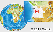 Physical Location Map of Andulo, highlighted country, within the entire country