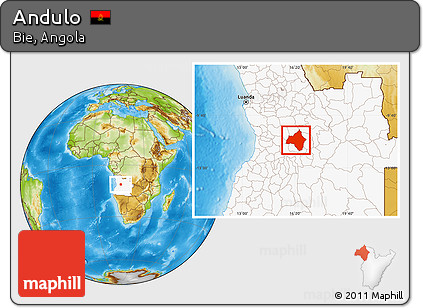 Physical Location Map of Andulo, highlighted country
