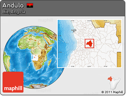 Physical Location Map of Andulo, highlighted country