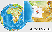 Physical Location Map of Andulo, highlighted country, highlighted parent region, within the entire country