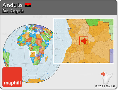 Political Location Map of Andulo