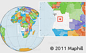 Political Location Map of Andulo, highlighted country, within the entire country