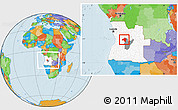Political Location Map of Andulo, highlighted country, highlighted parent region, within the entire country