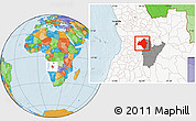 Political Location Map of Andulo, highlighted country, highlighted parent region