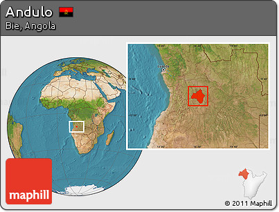 Satellite Location Map of Andulo