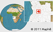 Satellite Location Map of Andulo, highlighted country