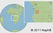 Savanna Style Location Map of Andulo, within the entire country