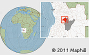 Savanna Style Location Map of Andulo, highlighted country, highlighted parent region, hill shading