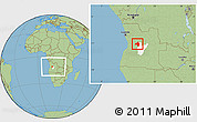 Savanna Style Location Map of Andulo, highlighted parent region, within the entire country