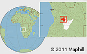 Savanna Style Location Map of Andulo, highlighted parent region