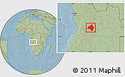 Savanna Style Location Map of Andulo, hill shading