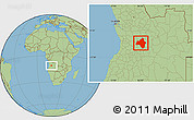 Savanna Style Location Map of Andulo
