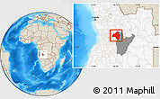 Shaded Relief Location Map of Andulo, highlighted country, highlighted parent region