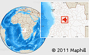 Shaded Relief Location Map of Andulo, highlighted country