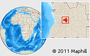 Shaded Relief Location Map of Andulo