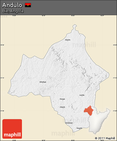 Classic Style Map of Andulo, single color outside