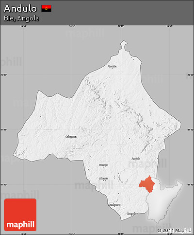 Gray Map of Andulo, single color outside