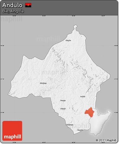Gray Map of Andulo, single color outside