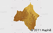 Physical Map of Andulo, cropped outside