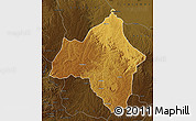Physical Map of Andulo, darken