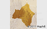Physical Map of Andulo, lighten