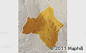 Physical Map of Andulo, lighten, semi-desaturated