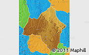Physical Map of Andulo, political outside