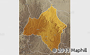 Physical Map of Andulo, semi-desaturated