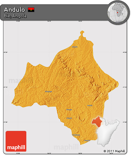 Political Map of Andulo, cropped outside
