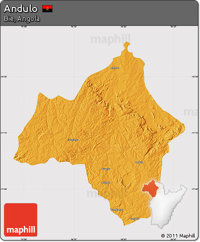 Political Map of Andulo, cropped outside