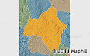 Political Map of Andulo, semi-desaturated