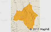Political Map of Andulo, shaded relief outside