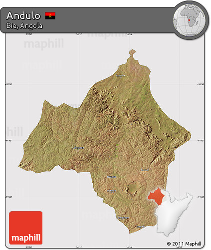 Satellite Map of Andulo, cropped outside