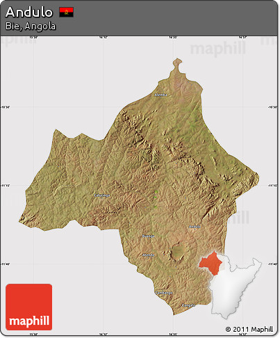 Satellite Map of Andulo, cropped outside
